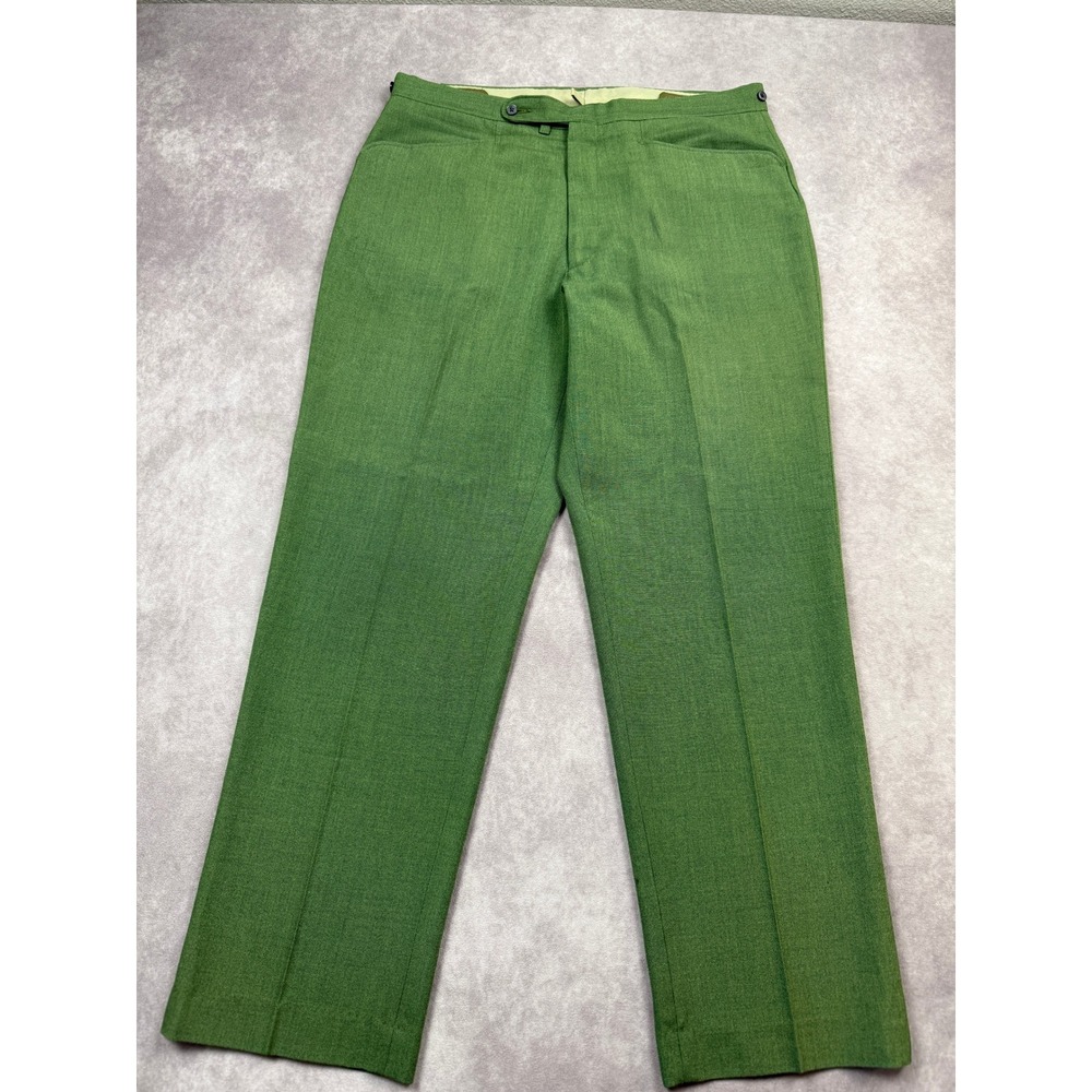VTG Levi Strauss Mr Levis Sta Prest Slacks‎ Green Men's Trousers Pants 32 Short